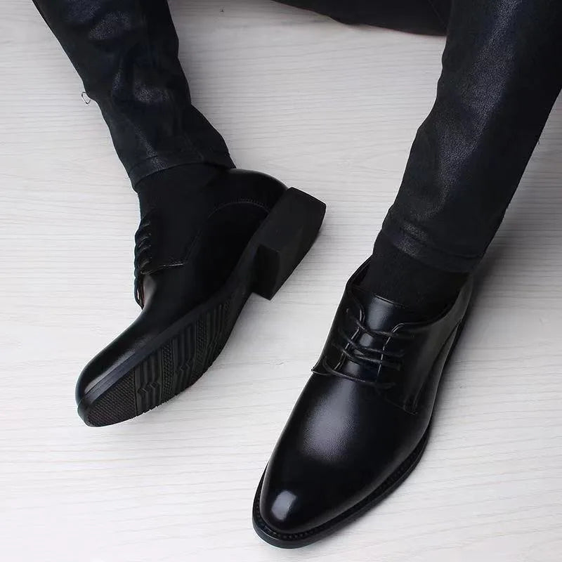 Men's formal leather shoes casual single lifting shoes British suit shoes spring and autumn 