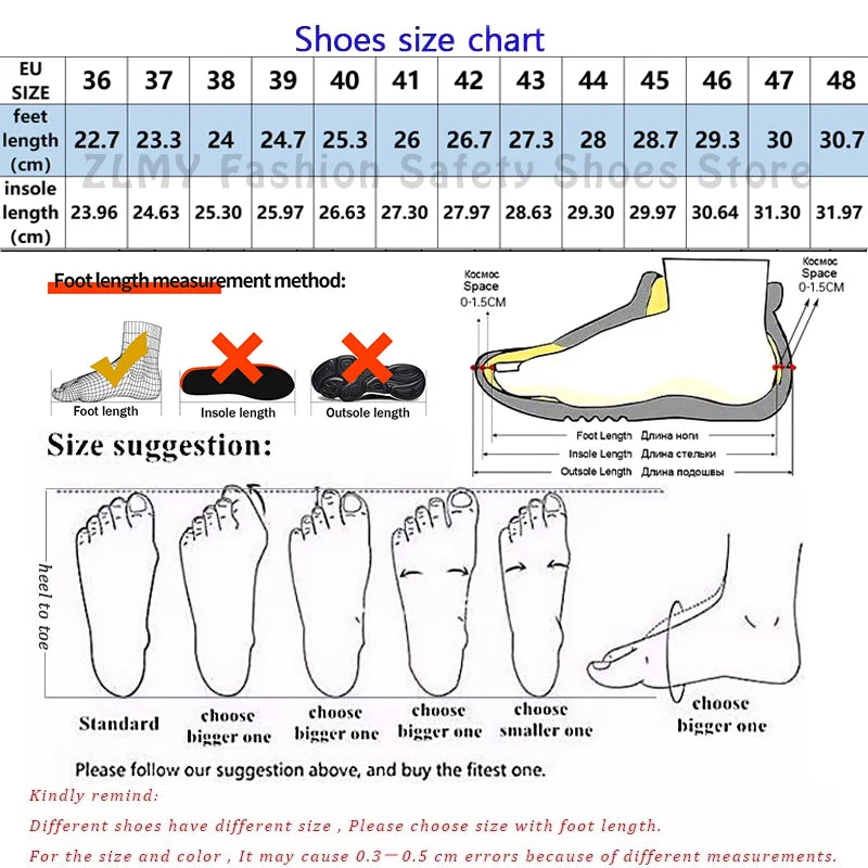Men's Safety Shoes Toe, Puncture-Proof Sneakers, Breathable Work Boots, Comfortable Shoes, Men's Safety Boots, Fashion 