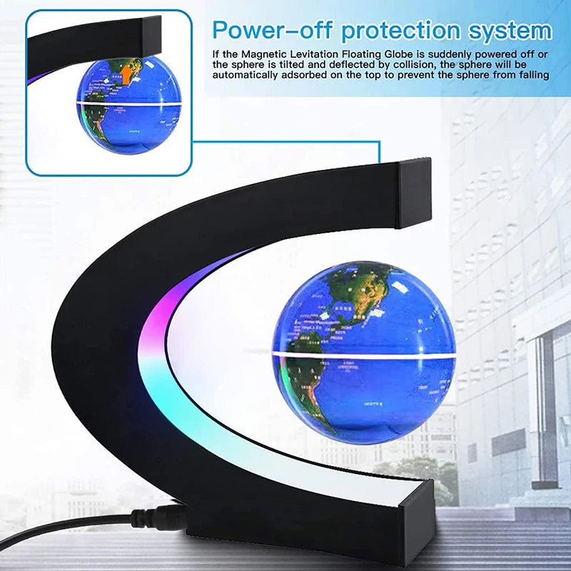 Magnetic Floating Levitation Globe LED World Map Electronic Anti-Gravity Lamp Novelty Ball Light Home Decor Lamps Birthday Gifts
