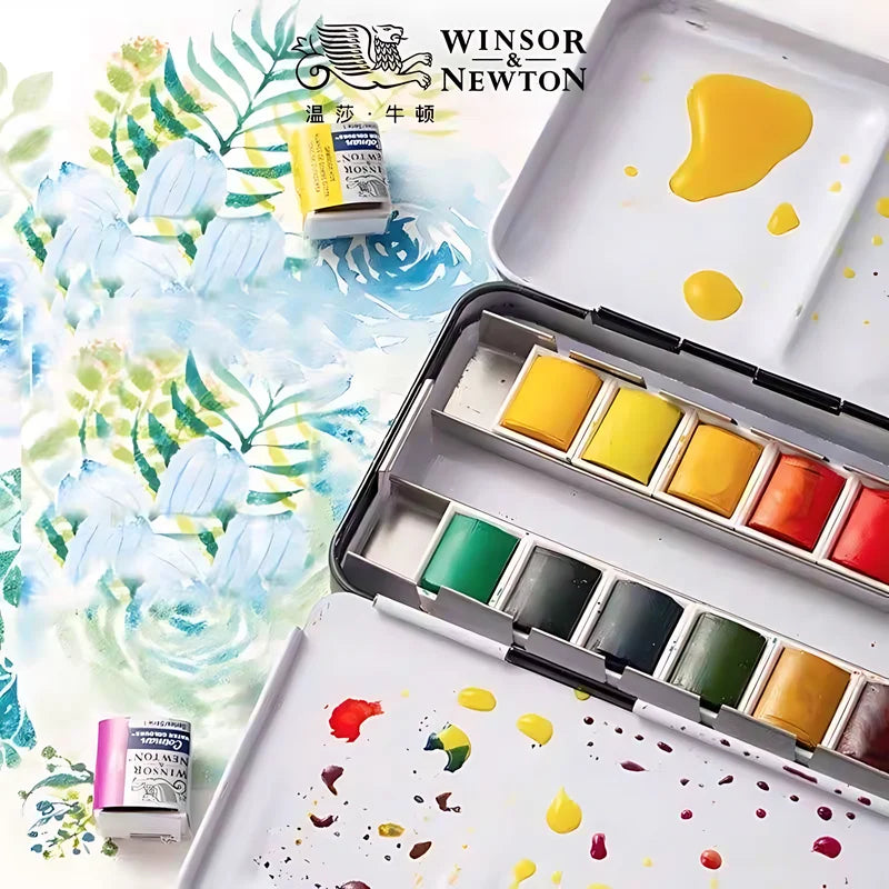 Winsor & Newton Cotman High-Quality Watercolor Paint 24-Color Half-Pan Artist Art Student Special Sketch Paint Set