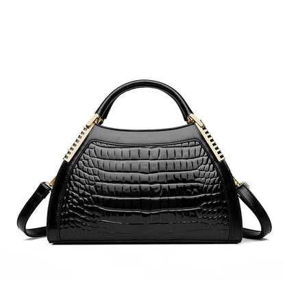 Alligator Patent Leather Shoulder Crossbody Hand Bags for Women Brand Luxury Handbags Women Bags Designer Hobos Two Layers Sac