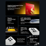【World Premiere】POCO F8 Pro 5G Global Version Smartphone Snapdragon® 8 Elite 6.59" 120Hz HyperRGB AMOLED Display 6210mAh NFC
