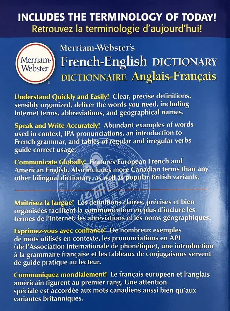 Merriam Webster's French English Dictionary Wordpower Original Language Learning Bookslibross  of Book BOOK to books