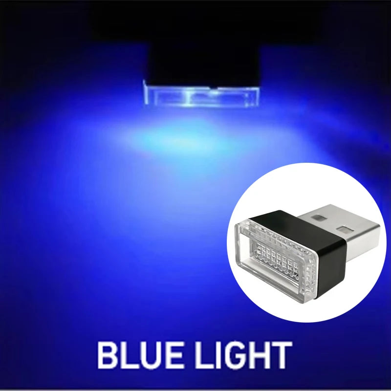 Mini Car Interior Ambient Lights Atmosphere Lamp USB LED Car Lights PC Car Decoration Light Plug and Play Decor Lamp Lighting