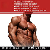 Tribulus Terrestris 5000mcg Extract 96% Saponins - Testosterone Booster Transdermal Patches, 30 Patches