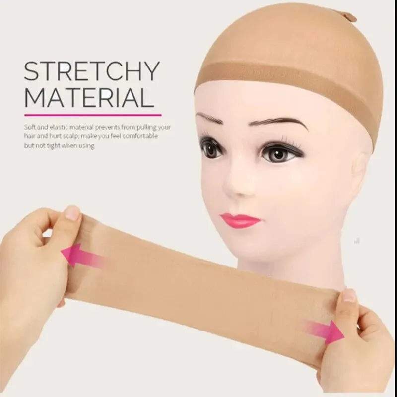 2 peças/cabelo barato nova meia boné para perucas net para perucas boné careca meia de náilon peruca boné elástico