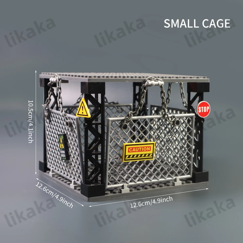 MOC Military Prison Building Blocks Military Restricted Area Trap Blocks Toys Sets DIY Construction Bricks Toys for Boys Gifts