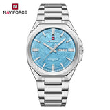 New Style NAVIFORCE Men's Wrist Watch 3ATM Waterproof Stainless Steel Band Luminous Pointer Display Luxury Boys Watches Gifts