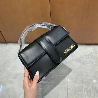 Jacquemus Luxury Yellow Women Top Handle Purse Half Round Design Brand Leather Underarm Flap Shoulder Bag Fashion