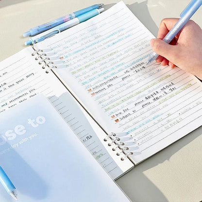 A5/B5 Binder Loose-Leaf Notebook 60 Sheets Lined Book for Students Writing Kawaii Simple Stationery School Supplies