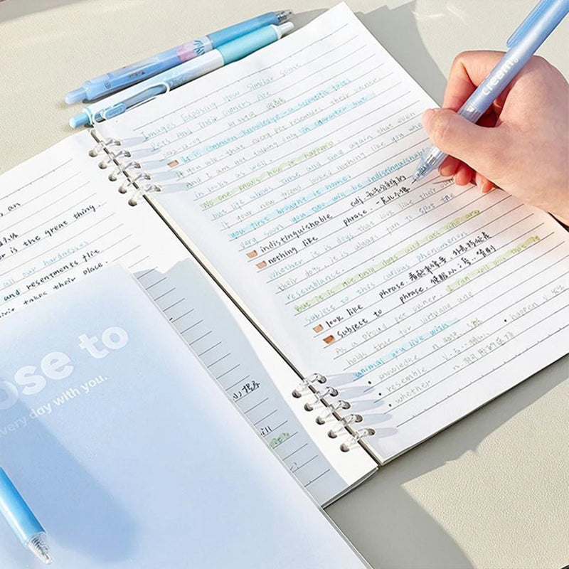 A5/B5 Binder Loose-Leaf Notebook 60 Sheets Lined Book for Students Writing Kawaii Simple Stationery School Supplies