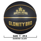 Black Gold Basketball Official Size 7 Composite Leather For Men's and Women's Outdoor Indoor Durable Training Ball High Quality