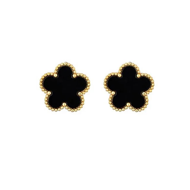 Stainless Steel Clover Bracelet for Women 14k Gold Silver Five Leaf Flower Delicate Lucky Link Bracelets Jewelry for Girls 