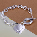 Fine 925 Sterling Silver Bracelet for Women and Men, Noble Nice Chain, Solid Charms, Wedding Party Gift, Fashion Jewelry, Hot Model 