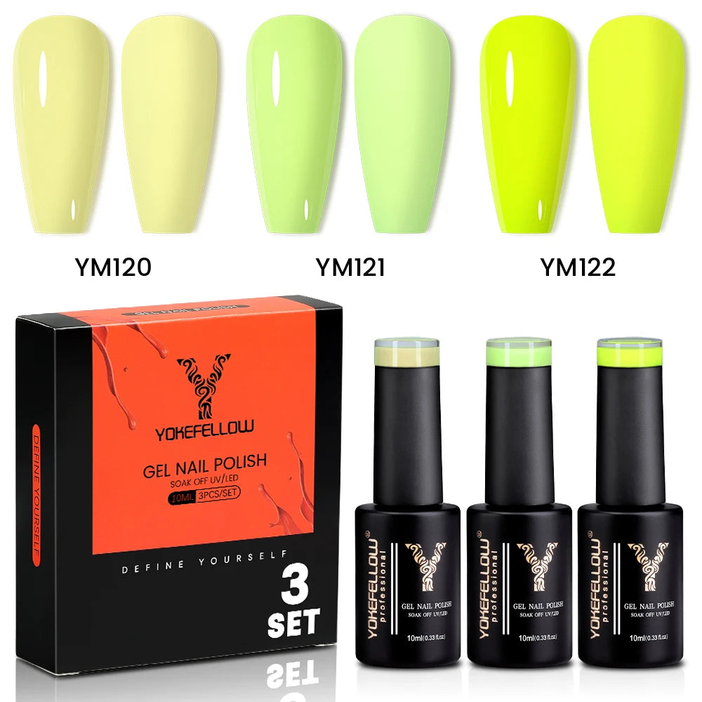 NEW YOKEFELLOW 10ml Crystal Jelly Nude Red Pink Gel Nail Polish Transparent Semi-permanent UV Gel Nail Art Soak Off Gel Varnish