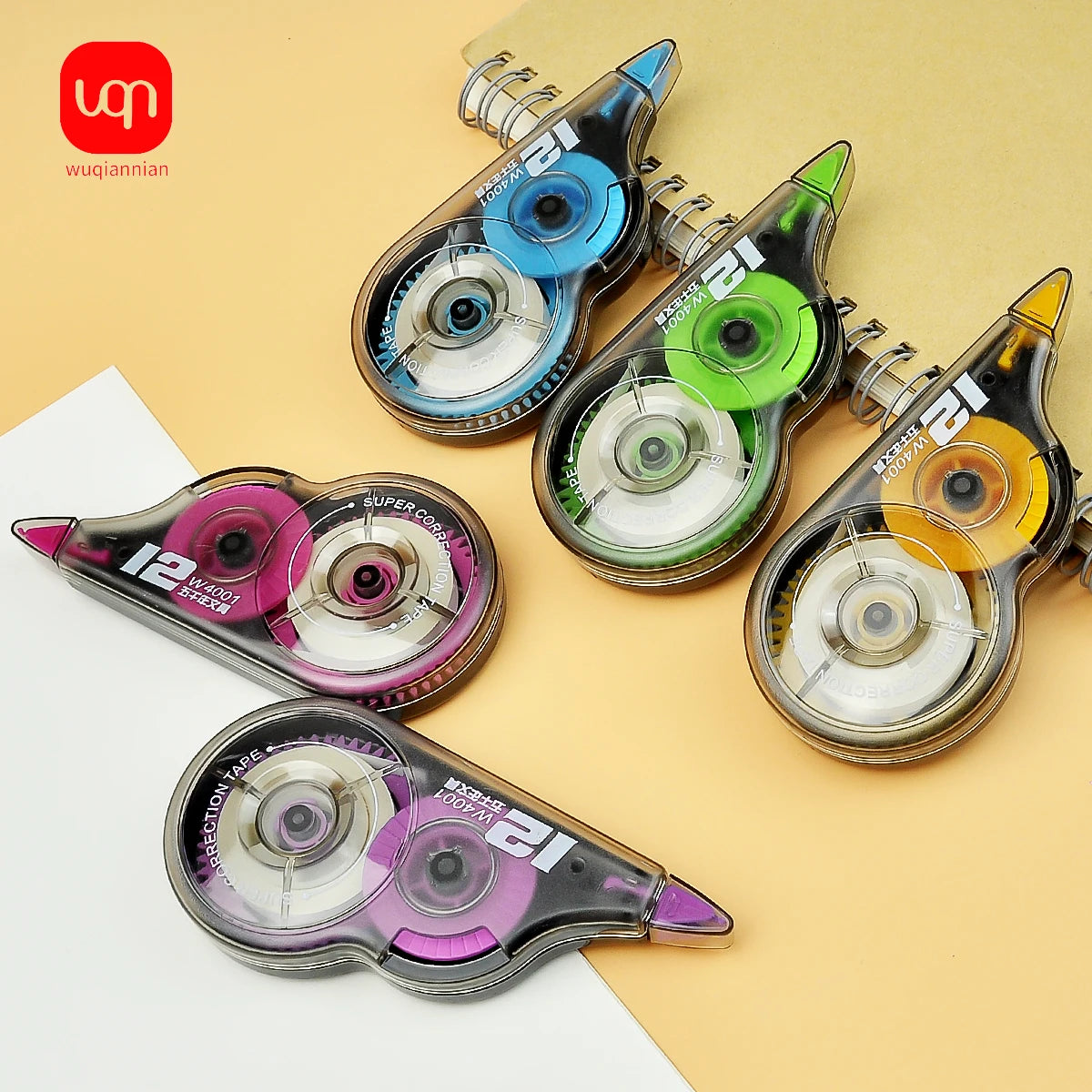 WQN-3/5/10PCS Portable Correction Tape Student Large Capacity 12m Length Cute White Office School Supplies Stationery