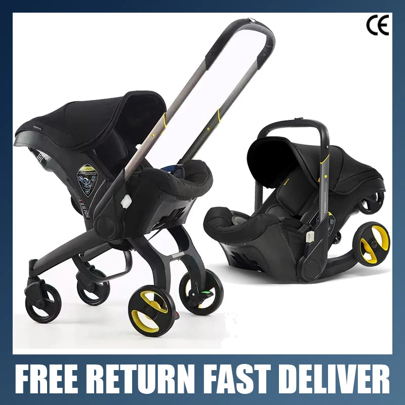 Cochecito de bebé compacto 4 en 1, asiento de coche, cochecito ligero 3 en 1, sistema de viaje todo en uno para recién nacidos, cochecito Doona