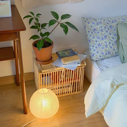 Japanese Lantern Led Table Lamp Living Room Bedroom Bedside Rice Paper Lights Study Homestay Art Creative Decor Table Lights