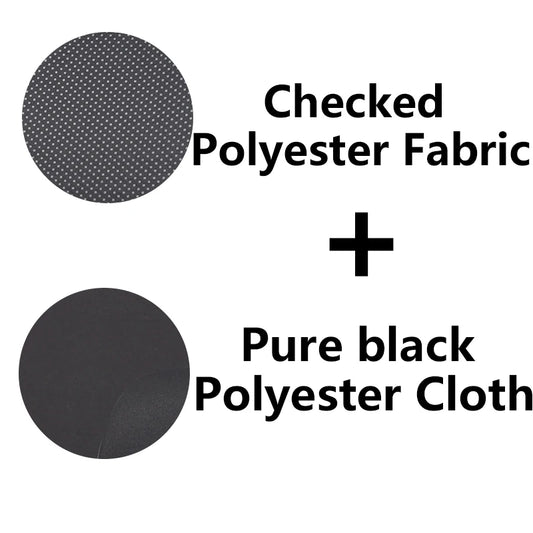 AUTO PLUS Checkered Polyester Patchwork Mesh Fabric Universal Unisex Car Seat Covers Set Accessories Interior  With Sponge