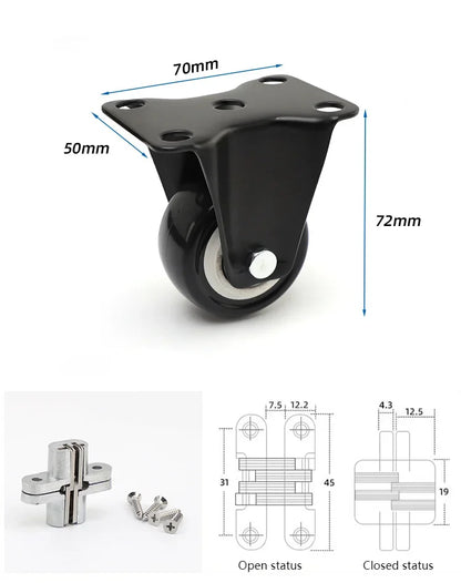 Correderas plegables para mesa de comedor, gabinetes, rieles deslizantes de aluminio, cocina, telescópicos, planos, de empuje, accesorios ocultos para mesa