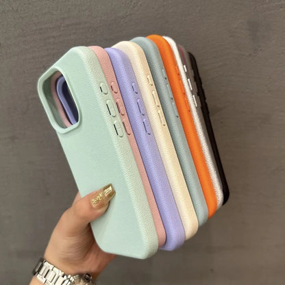 Soft Candy Color Lichee Pattern Silicone Phone Case For iPhone 11 12 13 14 15 16 ProMax Plus 16E X XS XR Shockproof Bumper Cover