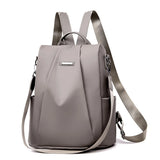 Homefish New Women's Multifunction Backpack Casual Solid Color School Bag For Girls Fashion Detachable Strap Travel Shoulder Bag