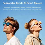 Lenovo 8K 2400W Smart AI Glasses Photo Video HD Shooting Camera Voice Call Translation Bluetooth Women Men Motorcycle Glasses