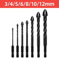 Cross Hex Drill Bit Set For Concrete Porcelain Tile Glass Metal Professional Multifunction Drill Bits Kit Tools Carbide Drills