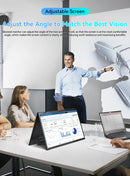 Cdisplay 15.6" Dual Portable Monitor 1080P FHD Laptop Screen Extender Folding Stacked Dual Monitors for Laptop PC Windows Mac