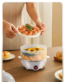 Multifunctional Electric Egg Boiler Single/Double Layer Egg Cooker 110V/220V Mini Steamer Poacher Kitchen Cooking Machine