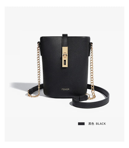 FOXER Brand Chic Mini Cellphone Bag Women's Shoulder Bag PU Leather Fashion Girl's Travel Small Crossbody Bag Purse