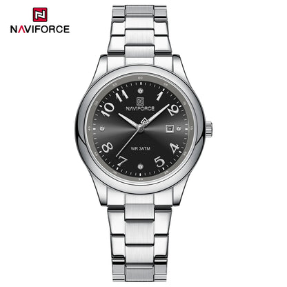 NAVIFORCE Luxury Watch for Women Waterproof Luminous Date Stainless Steel Ladies Quartz Watches Fashion Casual Wristwatch Girl