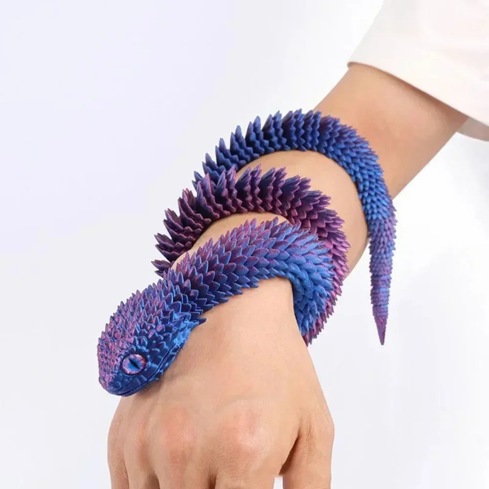 Figuras de serpiente con articulaciones giratorias impresas en 3D, adornos artesanales para el hogar, la oficina, el escritorio, el jardín, el paisaje, etc.