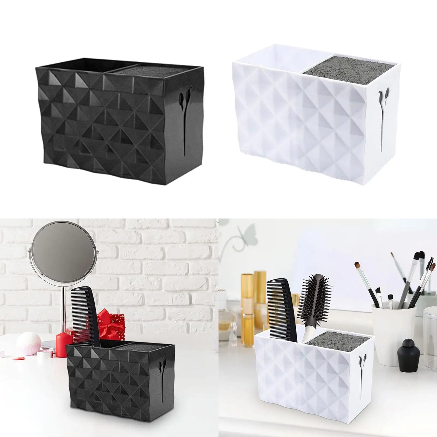 Caja de almacenamiento para cepillos y peines de salón, soporte para accesorios de peluquería 