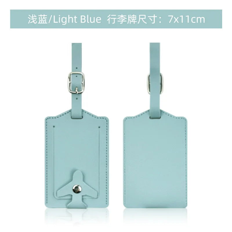 New Airplane Buckle Anti Lost Luggage Tags Thickened Flip Cover Luggage Tag Boarding Pass Suitcase Label Name ID Address Lable