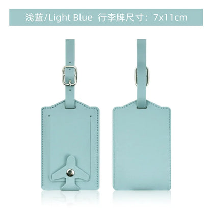 New Airplane Buckle Anti Lost Luggage Tags Thickened Flip Cover Luggage Tag Boarding Pass Suitcase Label Name ID Address Lable