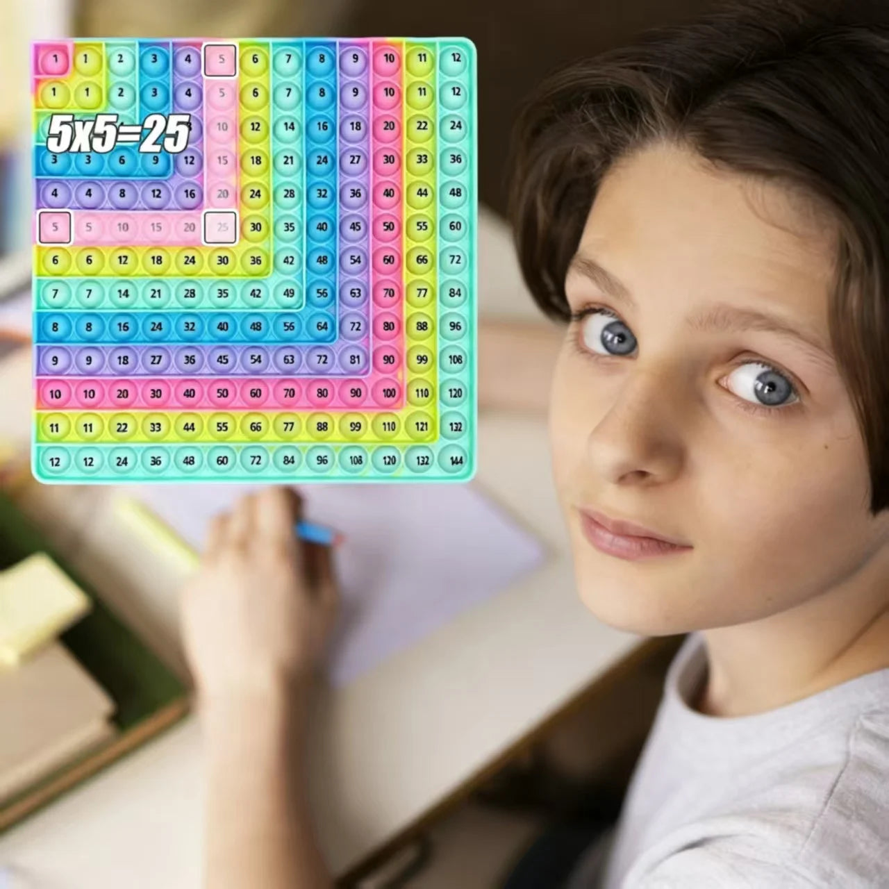 Jogos de Matemática para Prática de Multiplicação, Jogos de Tabuleiro Educativos (Tabuada até 12x12), Brinquedos de Ensino de Matemática e Presentes de Papelaria