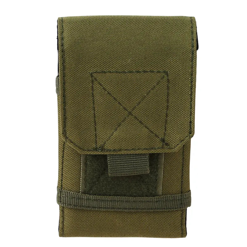 Bolsa de camuflaje para exteriores, soporte para teléfono, funda deportiva para cinturón, impermeable, de nailon, EDC, para caza deportiva, bolsas de camuflaje en mochila