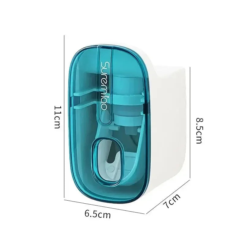1 PCS Toothpaste Dispenser Bathroom Accessories Wall Mount Lazy Toothpaste Squeezer Toothbrush Holder