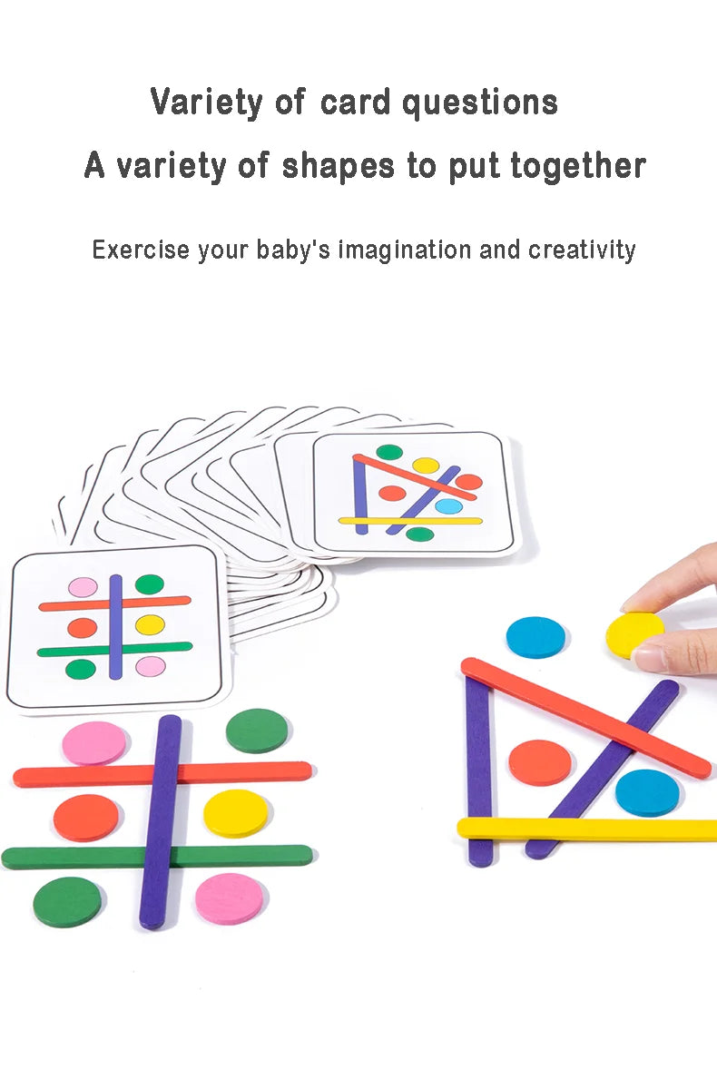 Early Learning Cognitive Rainbow Stick, Children's Color Matching Puzzle, Math Enlightenment, Puzzle Games, Montessori Block Toy