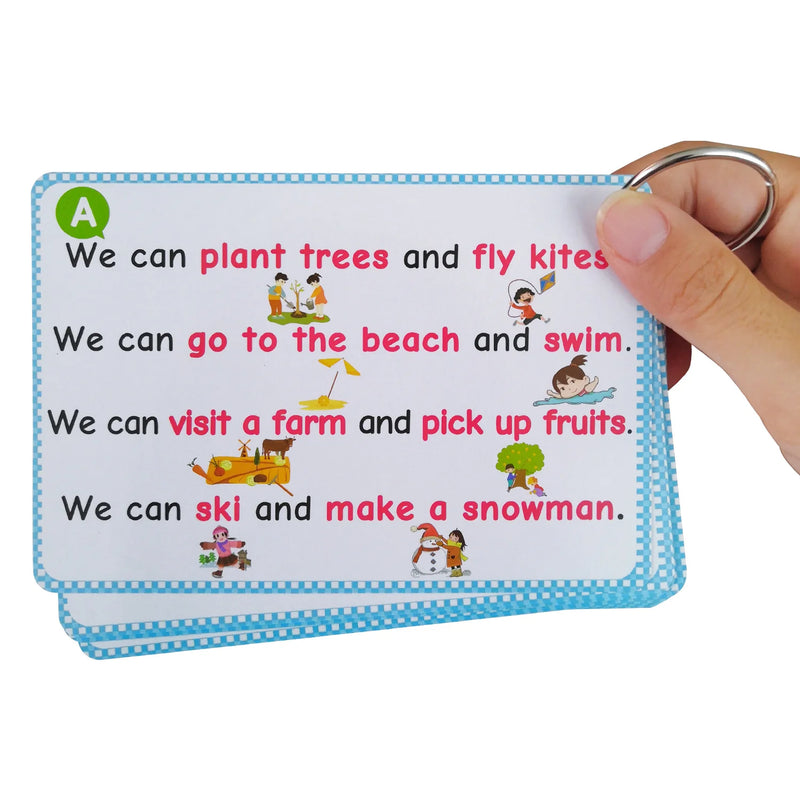Weather & Season Learning Card English Classroom Group Learning Tools Grammar and Vocabulary Building for Beginner