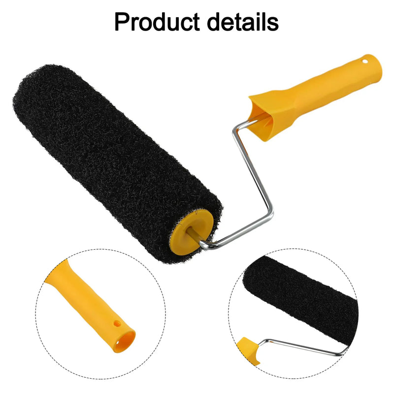 25cm Roller Brush Putty Cleaning Roller Texture Paint Diatom Mud Feeding Tool Brush Multifunctional Roller Brush Hand Tool