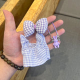 For 17cm Labubu Doll Luxury Brand Design DIY Accessories Dress Sweater Overalls T-shirt Hat Set For Labubu Trendy Clothing Gift