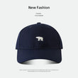 Stylish Bear Embroidered Baseball Cap Sun Protective Breathable Adjustable Ideal Casual Hat Men Women Unisex Baseball Cap