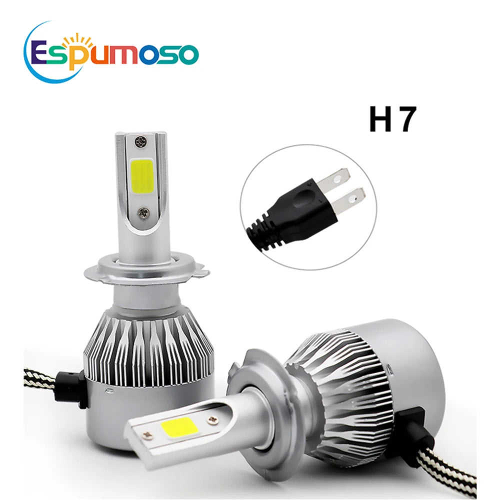 2 bombillas LED C6 H7 para faros delanteros de coche, H10, H4, H8, H9, H11, H13, 9004, 9005, 9006, 9007, 880, H27.