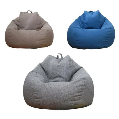 Lazy Sofa Cover Bean Bag Lounger Chair Sofa Seat Living Room Furniture Without Filler Beanbag Sofa Bed Pouf Puff Couch Tatami