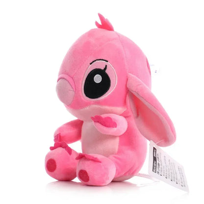 Peluche de Stitch de 20 cm, juguete kawaii de TV, colgante con el mismo párrafo, regalo de cumpleaños para niños, modelos de pareja