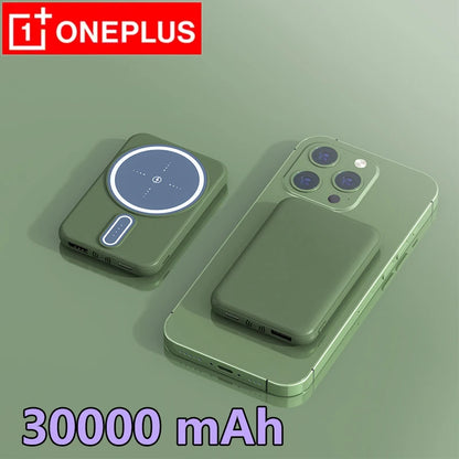 OnePlus 30000mAh Magnetic Wireless Power Bank 22.5W PD Super Fast Charging Portable Battery Charger For IPhone Huawei Samsung