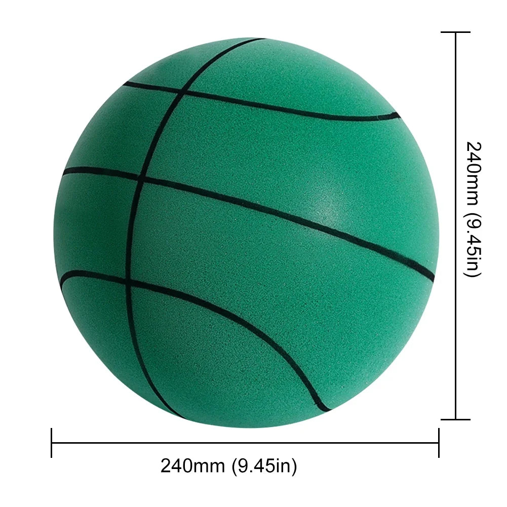 Pelota de baloncesto silenciosa para niños, pelota de cuero elástica de esponja silenciosa para interiores, ligera, de 3, 5 y 7 pulgadas, juguete deportivo para niños, 18/21/24