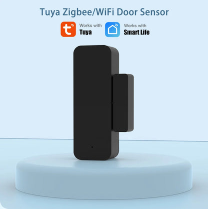 Tuya Zigbee Wifi Door and Window Sensor Security Burglar Alarm Magnetic Presence Sensor Smart Life Works with Google Home Alexa